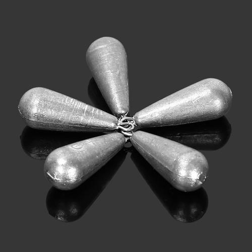 足克水滴形鉛墜散裝海竿鉛墜遠(yuǎn)投拋竿帶環(huán)鉛墜釣魚(yú)串鉤海桿墜漁具